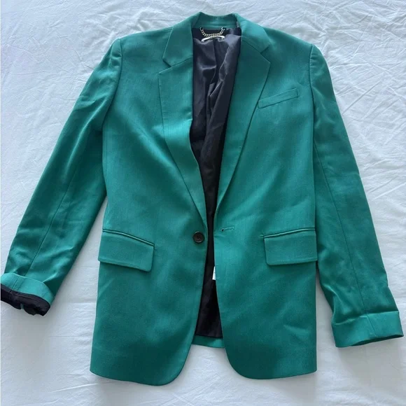 A.L.C. Teal Blazer Jacket Size 4 - Picture 7 of 8